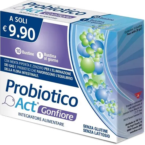 Probiotico Act Gonfiore 10 Bustine – immagine 1