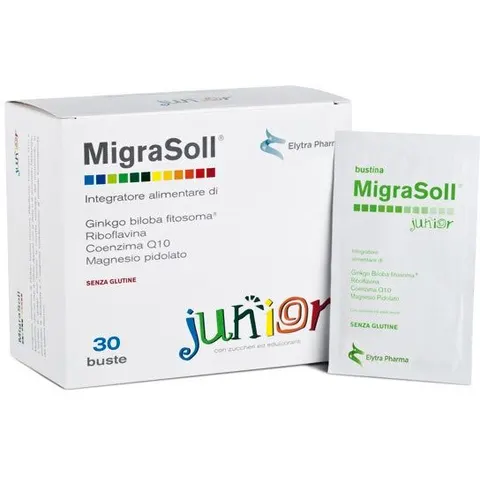 purytra farmaceutici spa Migrasoll junior 30 buste – immagine 1