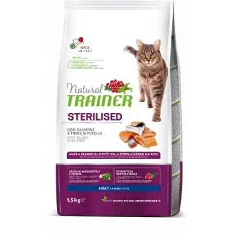 Natural Trainer Sterilised con salmón - 10 kg – imagen 1