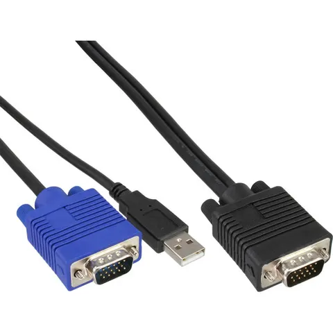InLine® KVM-kabelset, USB, voor 19 KVM-switch, lengte 1,8m – afbeelding 1