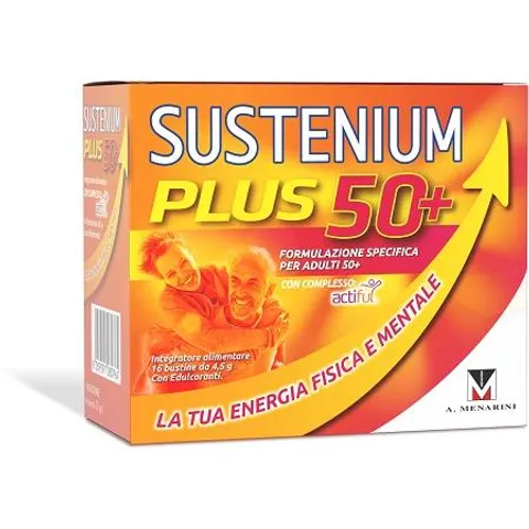 Sustenium Plus 50+ Integratore Per Energia Fisica e Mentale 16 Bustine – immagine 1