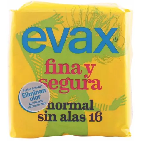 Evax Thin and Safe Pads without Wings 16 Units – image 1