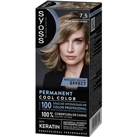 Syoss Permanent Cool Color 1 Unit 7.5-Medium Ash Blonde – image 1