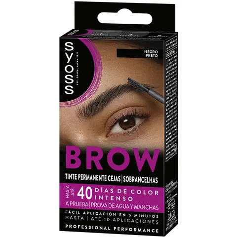 Syoss Permanent Brow Tint for Eyebrows Black – image 1