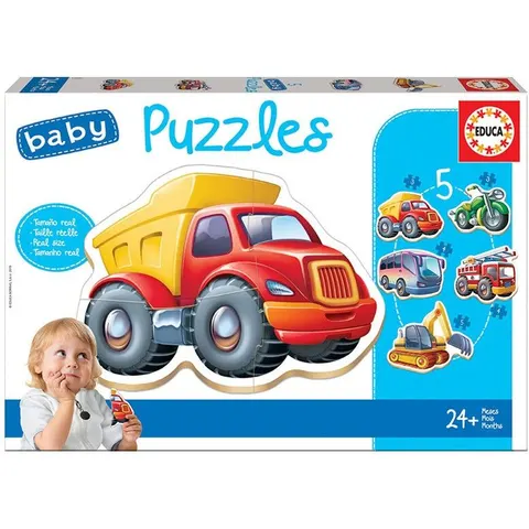 Educa Set van 5 Puzzels - Baby - Auto's – afbeelding 1