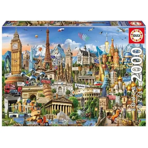 Educa - Puzzel - 2000 Stukjes - Europa - Legpuzzel – afbeelding 1
