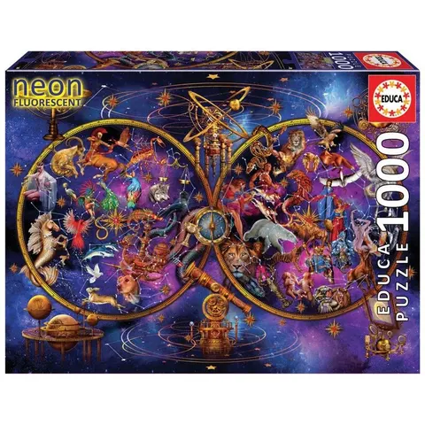 Educa puzzel sterrenbeelden 1000 stukjes neon effect. – afbeelding 1