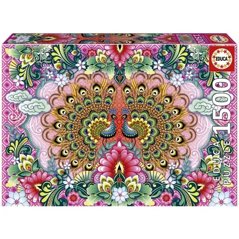 EDUCA - puzzel - 1500 stuks - bengaalse pauwen – afbeelding 1