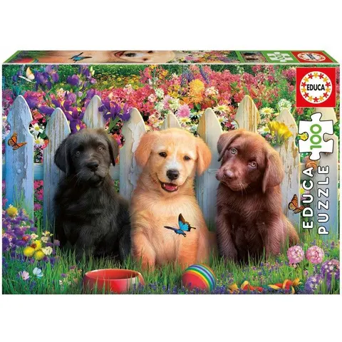 Puzzel Educa Doggies 100 Onderdelen – afbeelding 1