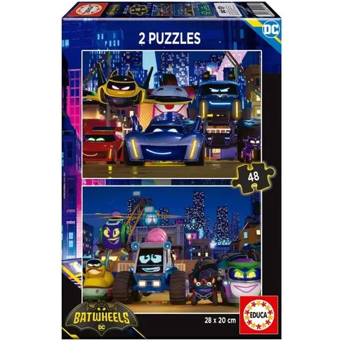 Educa Batwheels 2x48-delige Puzzel - Batman DC Comics – afbeelding 1