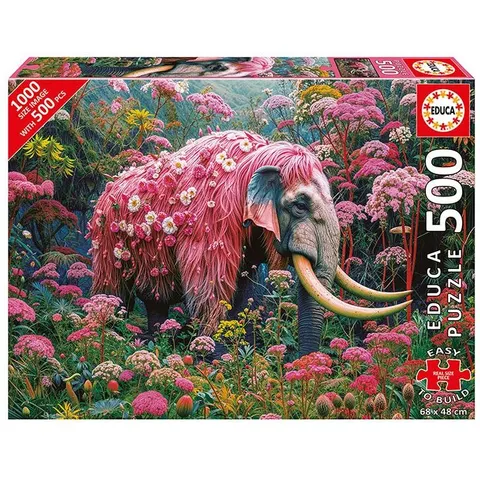 Educa-puzzel-Elefante Florido 500 stukjes – afbeelding 1