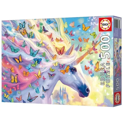 Educa - Puzzel - Rainbow Unicorn - 500 stukjes - Legpuzzel – afbeelding 1