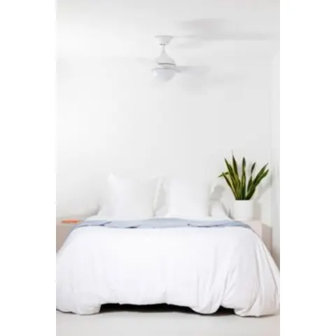 Hvar White Ceiling Fan with LED Light – image 1