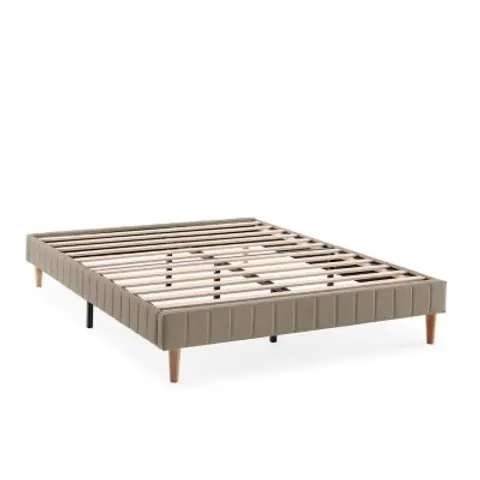 Base rembourrée Eris 140x190 cm Beige – image 1