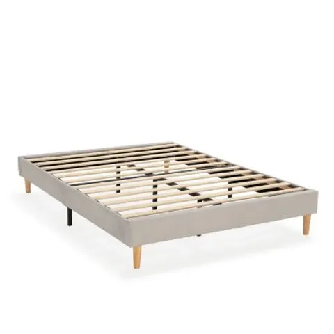 Base rembourrée Bari 160x200 cm Gris – image 1