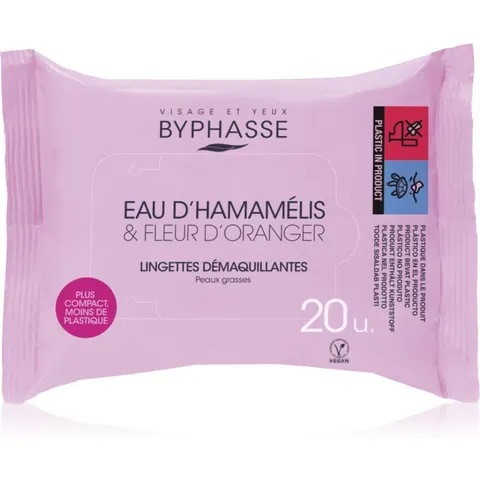BYPHASSE Eau D Hamamelis Make-up Remover Doekjes 20 st – afbeelding 1
