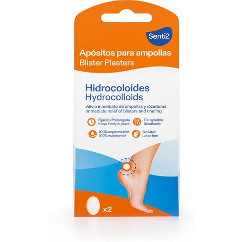 Senti2 Apósitos hidrocoloides para ampollas 2 u – imagen 1