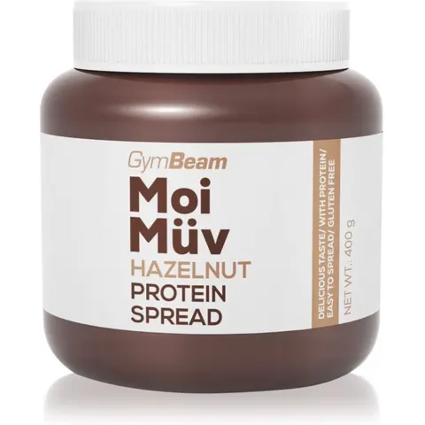 GymBeam MoiMüv Eiwitpasta 400 g hazelnoot – afbeelding 1