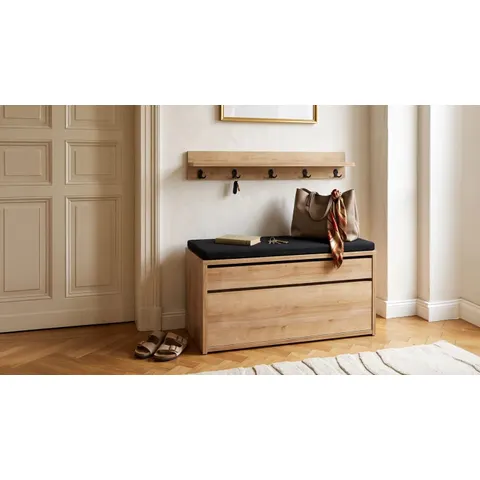 Ensemble banc meuble à chaussures avec étagère Boby – image 1