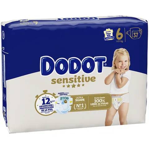 Dodot Pañales Sensitive T6 (+13 Kg) 37 uds – imagen 1
