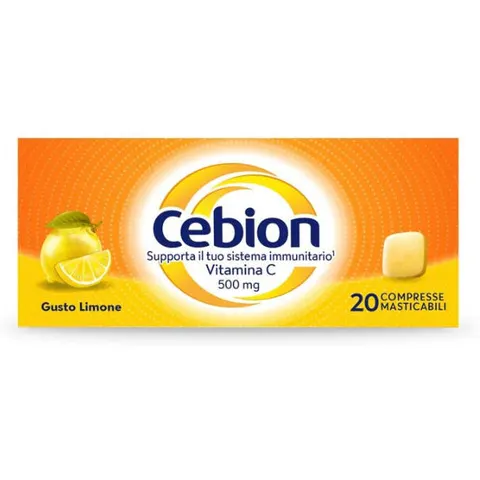 Dompe'Primary(Paraf) Cebion Masticabile Limone Vitamina C 20cpr – immagine 1