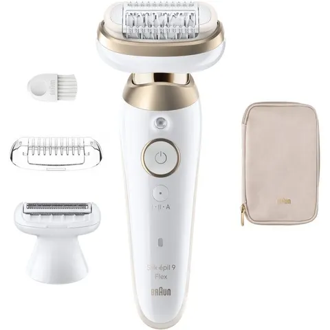 BRAUN Silk·épil 9 Flex 3D 9-030 Epilierer, Weiss/Gold – weiss – Bild 1