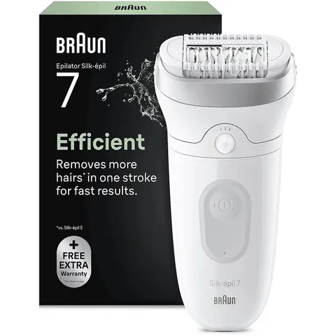 Epilatore Braun SE7 000 SILK EPIL 7 White e Silver – immagine 1
