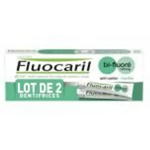 Fluocaril Bi Fluoride Mint Toothpaste 145 mg 2 x 75 ml – image 1