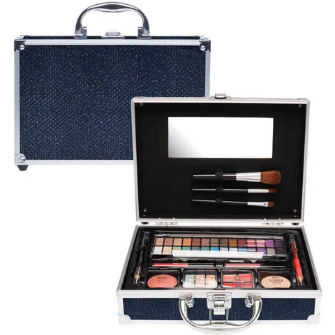 Naima Cosmetic Case Make-up Black Blue Glitter - Default Title – immagine 1