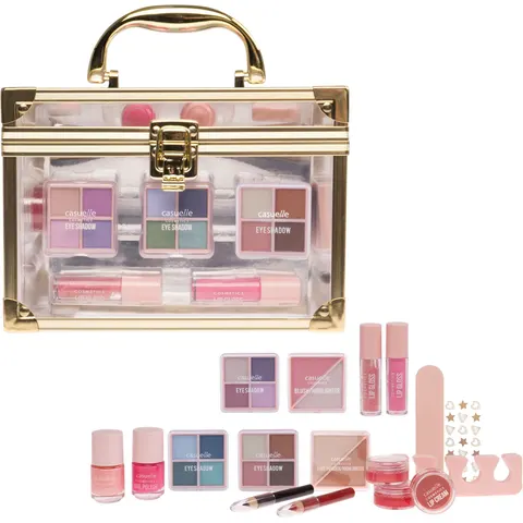 Naima Cosmetic Case Make-up Gold M - Default Title – immagine 1