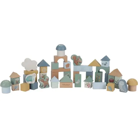 Little Dutch Building Blocks - Forest Friends – Brown – image 1