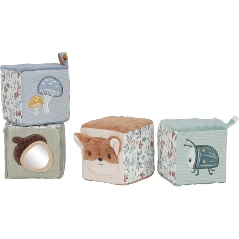 Little Dutch 4 Soft Blocks - Forest Friends – Brown – image 1