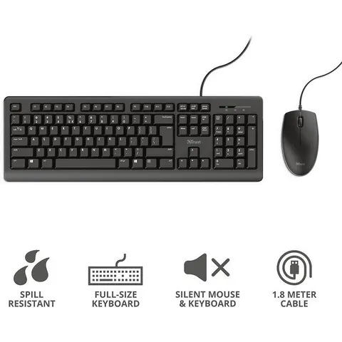 Trust Primo Keyboard And Mouse Set It-black – immagine 1