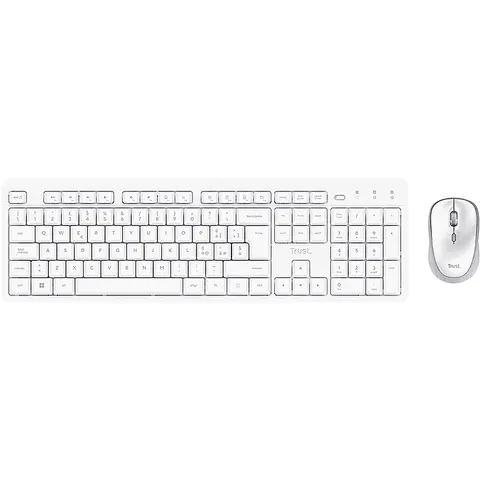 Trust Ody Ii Wl Keyboard & Mouse-white – immagine 1