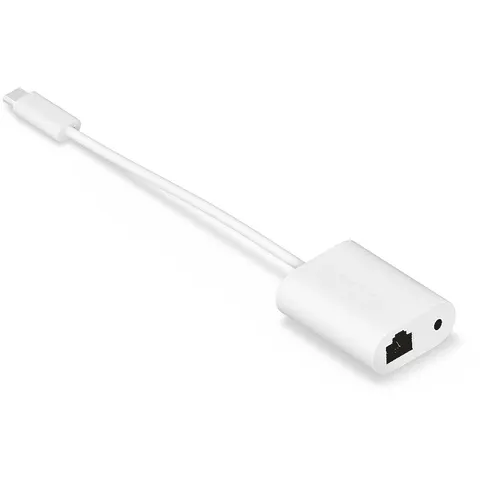 Sonos Combo-Adapter 3,5-mm-Klinke, RJ-45 (Ethernet) zu USB Typ C, 20 cm – weiß – Bild 1