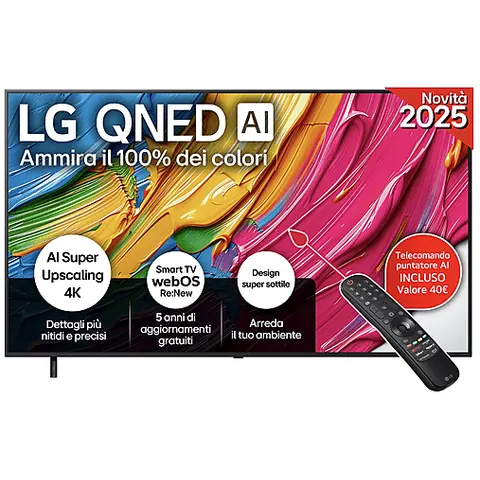 Televisore LG 75QNED80A6A con tecnologia QNED e processore a7 Gen8 – immagine 1