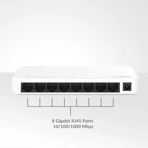 STRONG SW8000P - Switch, 8 puertos, Gigabit Ethernet – imagen 1