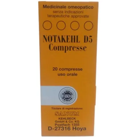 Sanum-Kehlbeck Notakehl D5 20 Compresse – immagine 1