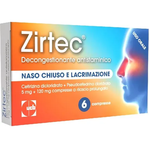 UCB PHARMA SpA Zirtec Decongestionante, 6 compresse – immagine 1