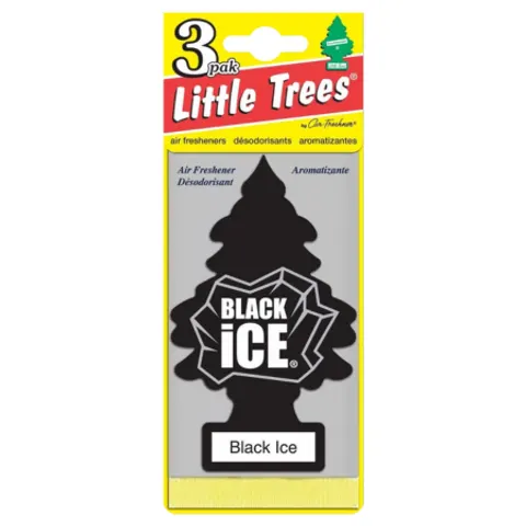 Little Trees Black Ice Deodorante per auto da appendere – 3 pezzi – immagine 1