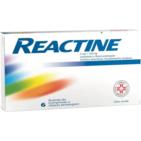 Johnson & Johnson Reactine 5 mg + 120 mg 6 compresse rilascio prolungato – immagine 1
