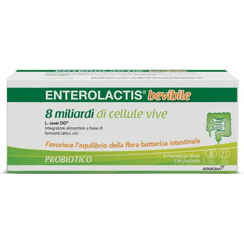 Alfasigma Enterolactis Bevibile 6 Flaconcini 10ml – immagine 1
