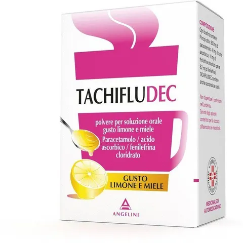 Angelini Tachifludec Limone e Miele Polvere 10 Bustine – immagine 1