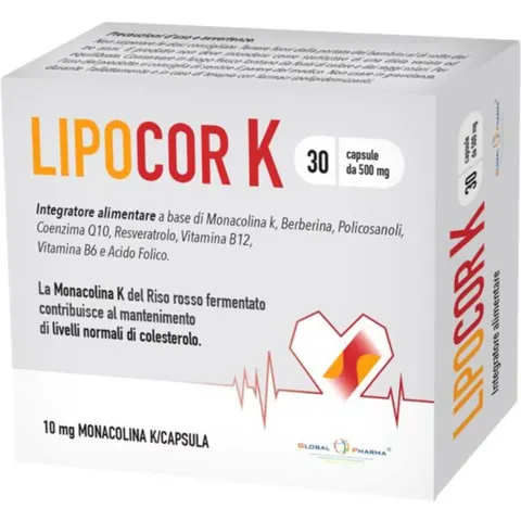 GLOBAL PHARMA Srl LIPOCOR K, 30 Capsule – immagine 1