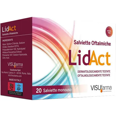 VISUFARMA SpA LIDACT Salviette Oftalmiche, 20 Pezzi – immagine 1