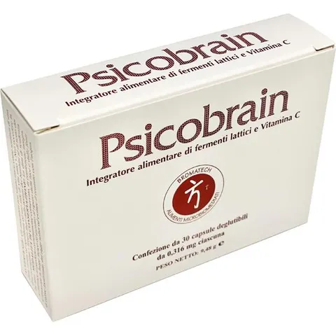 Bromatech Psicobrain Integratore Fermenti Lattici e Vitamina C 30 Capsule – immagine 1