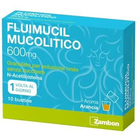 Fluimucil Mucolitico 600 mg 10 Bustine – immagine 1