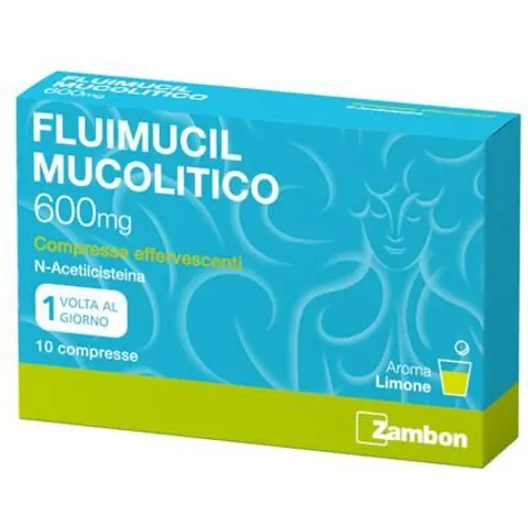 Fluimucil Mucolitico 600 mg 10 Compresse Effervescenti – immagine 1