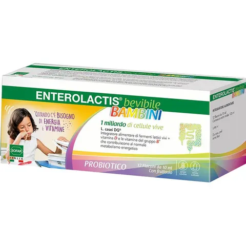 enterolactis Bevibile Bambini 12 Flaconcini 10 ml – immagine 1
