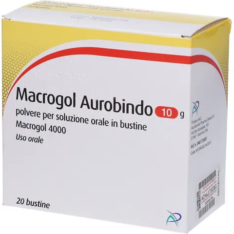Aurobindo Pharma Italia Macrogol Auro 20 Bustine 10g – immagine 1